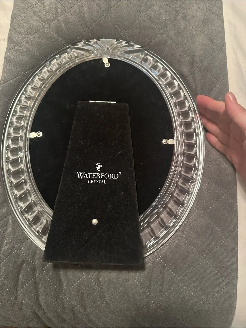 Waterford Clear Oval Decorative crystal picture frame made in Ireland